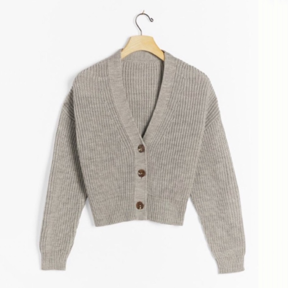NWT Anthro Maeve Sunny Chunky Knit Crop Cardigan